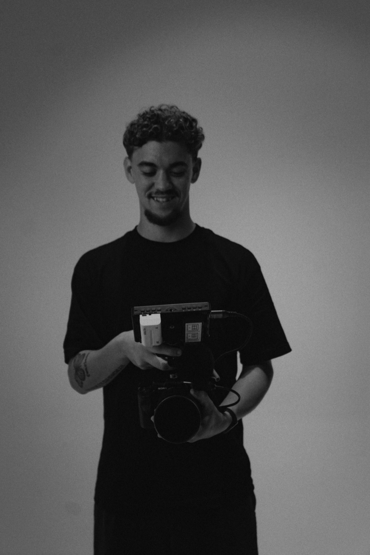 Max Echegaray with his camera